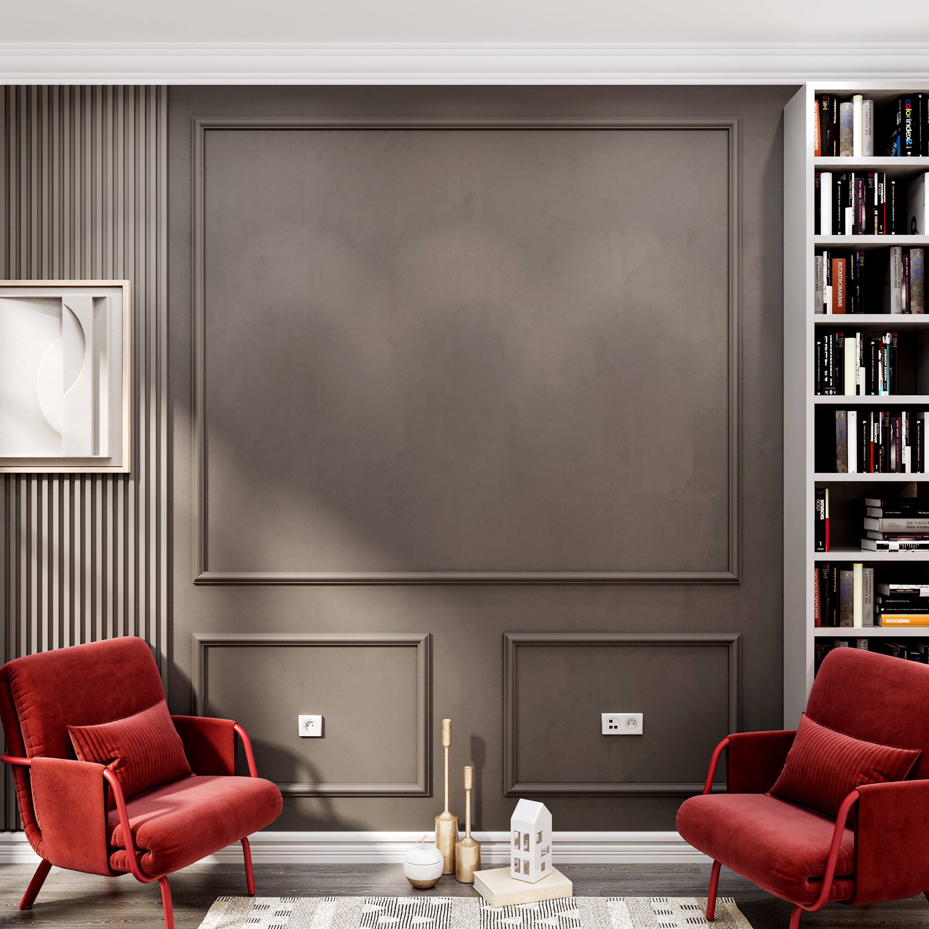 Accent Wall Kit: Effortless Elegance with Precut Factory Primed Wall Molding - Create 1 Upper and 2 Bottom Frames