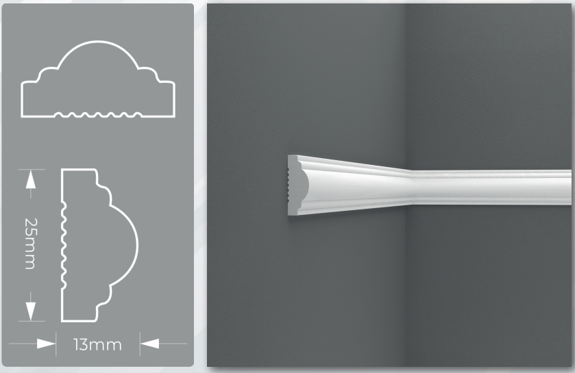 Accent Wall Kit: Effortless Elegance with Precut Factory Primed Wall Molding - Create 1 Upper and 2 Bottom Frames