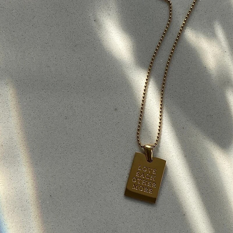 Inspire tag necklaces