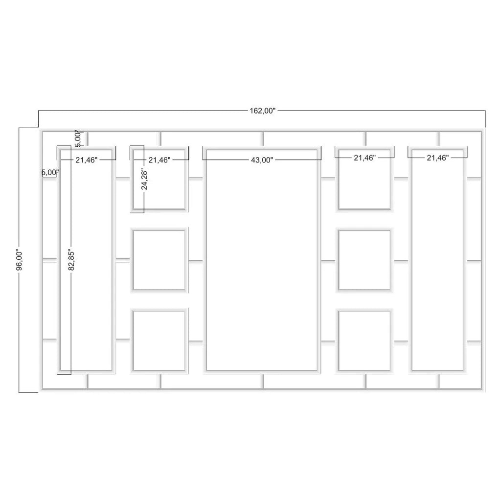 Contemporary Wall Molding Kit - Easy Assembly for Living Areas | Pre-Cut & Primed