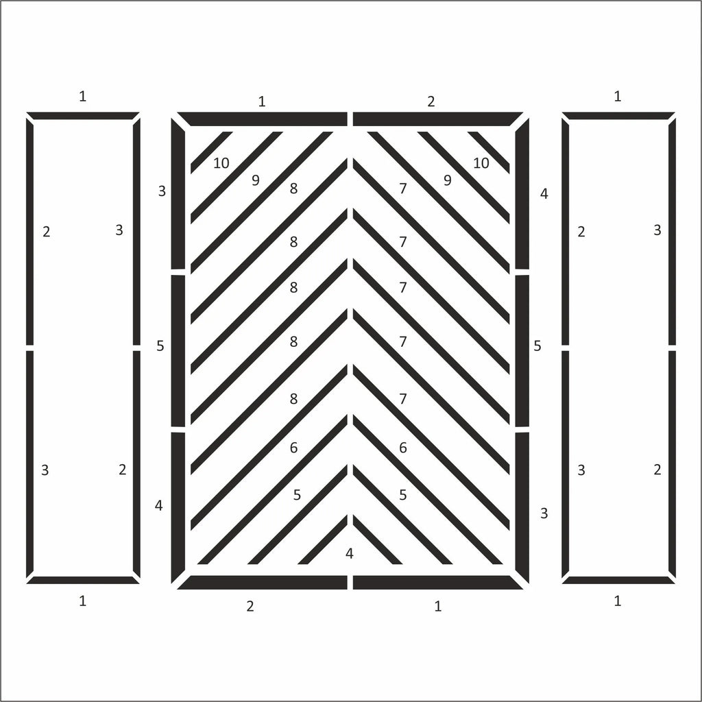Bedroom Wall Trim Molding Kit - Ready to Assemble Wall Paneling | 2 Side Frames & 1 Middle Frame