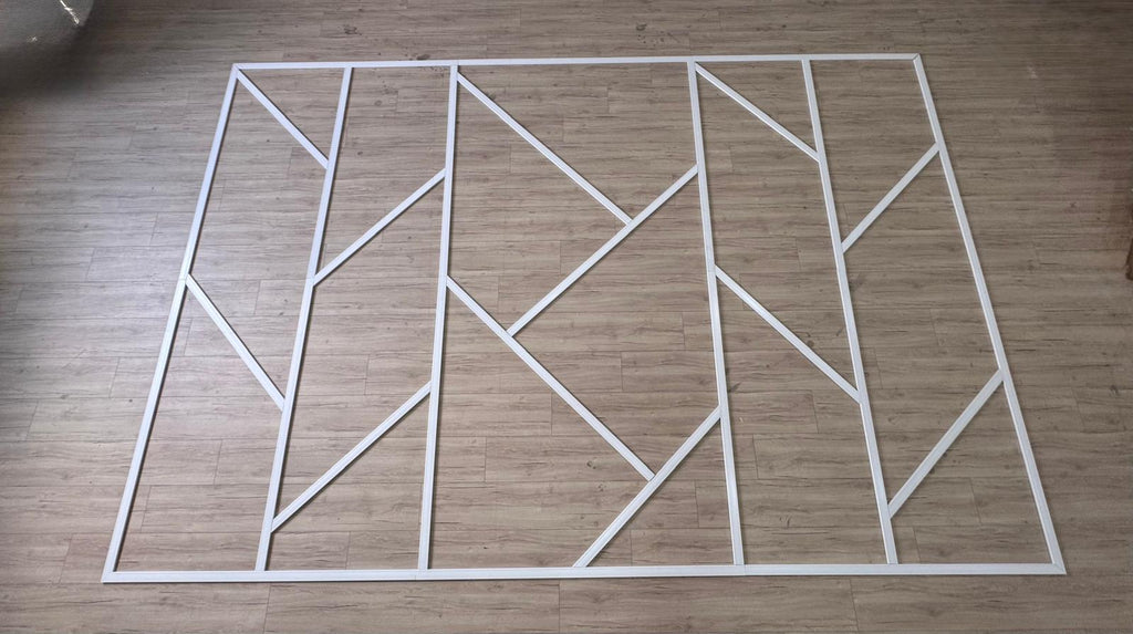 Asymmetric Wall Molding Kit - Easy Installation for Living Areas | Pre-Cut & Primed