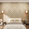 Bedroom Wall Trim Molding Kit - Ready to Assemble Wall Paneling | 2 Side Frames & 1 Middle Frame