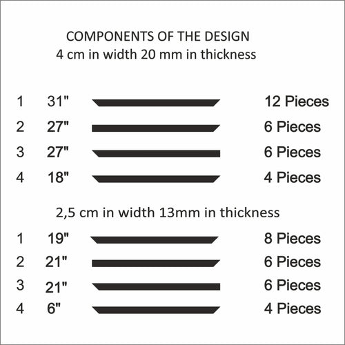 Accent Wall Molding Kit - Ready to Assemble, 3 Upper and 3 Bottom Nested Frames | Pre-Cut & Primed