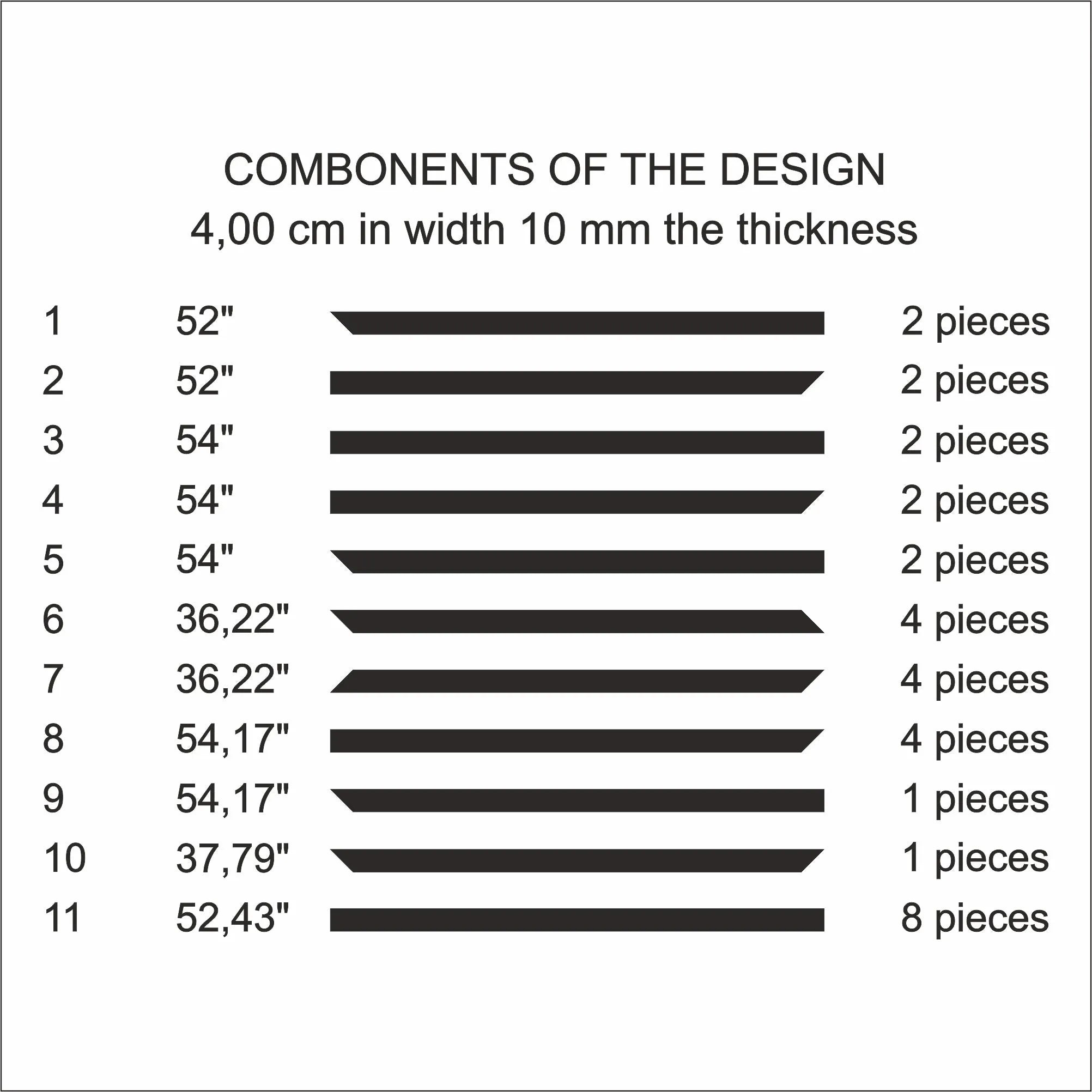 Asymmetric Wall Molding Kit - Easy Installation for Living Areas | Pre-Cut & Primed