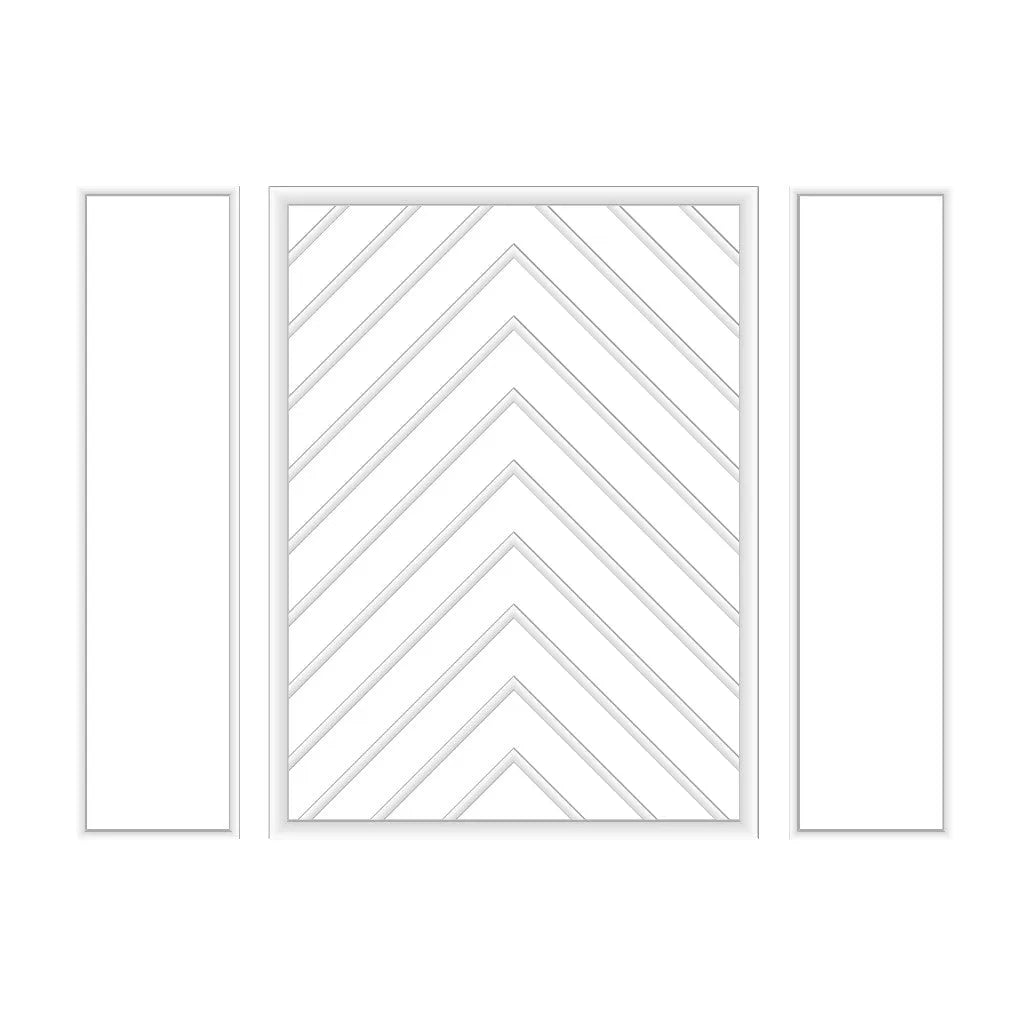 Bedroom Wall Trim Molding Kit - Ready to Assemble Wall Paneling | 2 Side Frames & 1 Middle Frame
