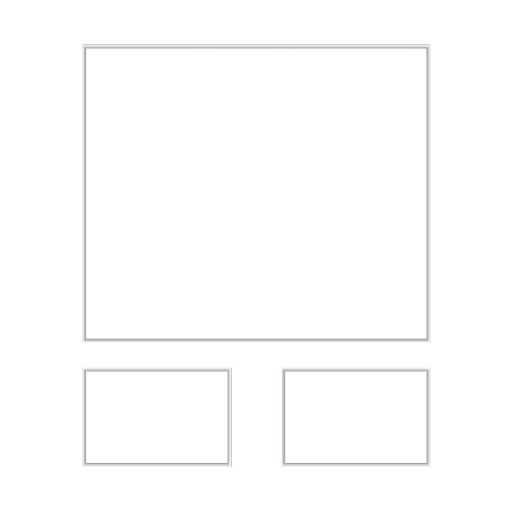 Accent Wall Kit: Effortless Elegance with Precut Factory Primed Wall Molding - Create 1 Upper and 2 Bottom Frames