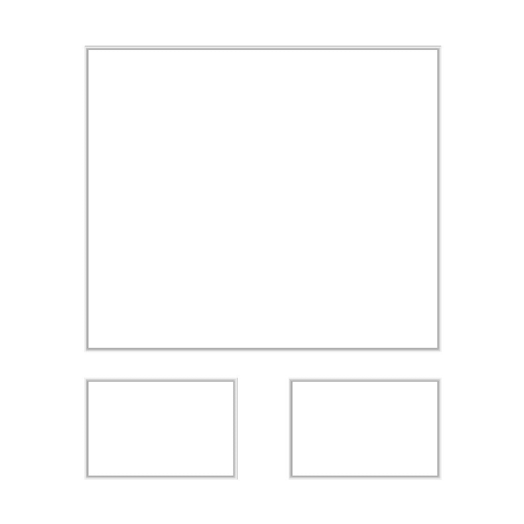 Accent Wall Kit: Effortless Elegance with Precut Factory Primed Wall Molding - Create 1 Upper and 2 Bottom Frames