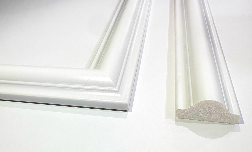 Accent Wall Kit: Effortless Elegance with Precut Factory Primed Wall Molding - Create 1 Upper and 2 Bottom Frames